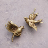 
              Set of 2-Gold Resin Dove Ornaments
            