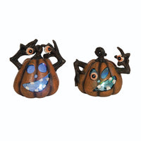 
              Set of 2- Sm Light Up Silly Eyes Pumpkins
            