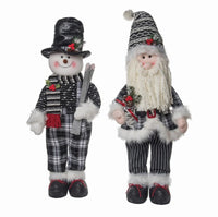 
              Plush Dark Plaid Santa/Snowman Stander
            