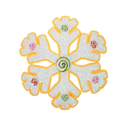 15" Yellow Iridescent Snowflake