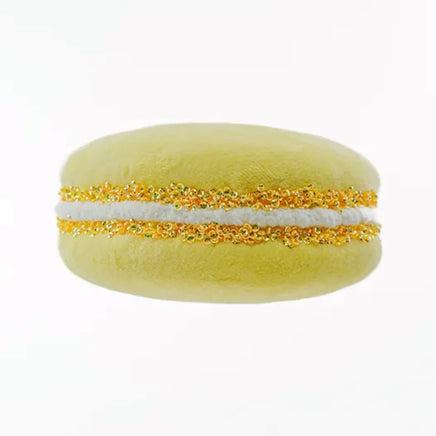 7" Yellow Macaron Ornament