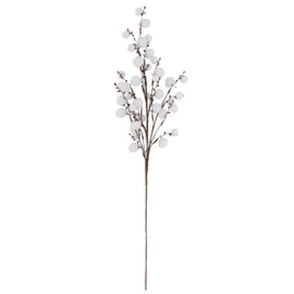 34" Glittered White Mini Snowball Branch