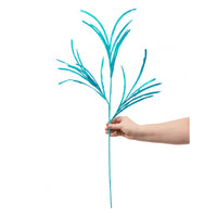 
              31" Glittered Bright Blue Paper Grass Spray
            