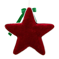 
              8" Green & Red Star Ornament
            