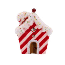 7" Peppermint Candy Gingerbread House Ornament