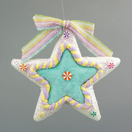 7" Iridescent & Multi Star Ornament