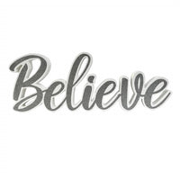 
              20" Believe Cutout Sign
            