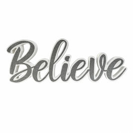 20" Believe Cutout Sign