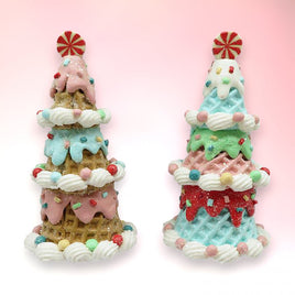 Ice Cream Cone Ornament - (Sold in Set of 2) - 5" Tall