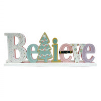 
              14" Pastel Believe Cutout Table Sign
            