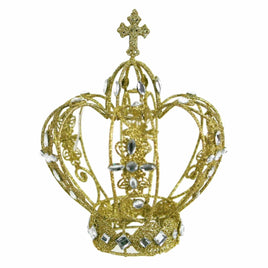 Gold Jeweled Metal Wire Crown