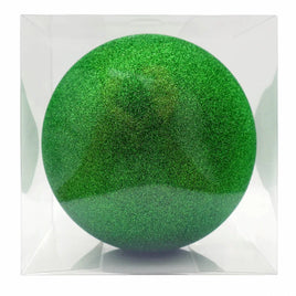 8" Large Green Glittered Shatterproof Ornament