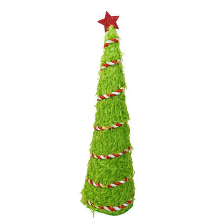 20" Lime Green Furry Cone Tree