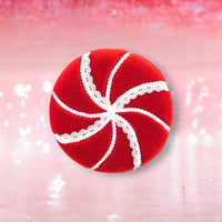 
              Red Velvet & Lace Round Candy Ornament
            