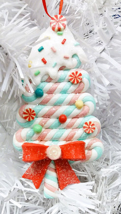 5.5" Clay Dough Multi-Color Candy Tree Ornament