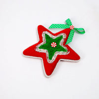 
              8" Green & Red Star Ornament
            