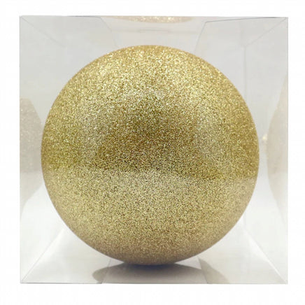 8" Large Gold Glittered Shatterproof Ornament