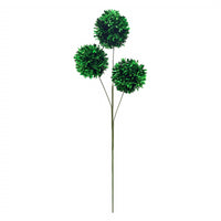 
              Green Tinsel Pom-Pom Pick
            