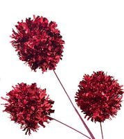 
              Red Tinsel Pom-Pom Pick
            