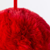 
              6" Red Faux Fur Ornament
            