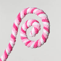 
              29” Pink and White Chenille Spiral Curly Spray
            