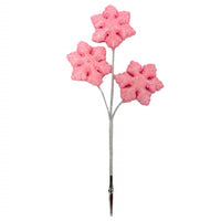 
              12" Pink Snowflake Sweets Pick Ornament- Set of 5
            