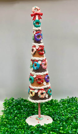 21" Gingerbread Donut Tree