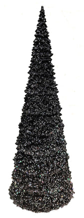 Black and Iridescent Light Up Cone Tree