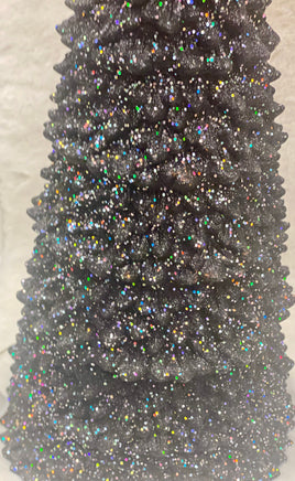 Black and Iridescent Light Up Cone Tree