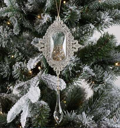 Set of 2 - Glitter Filled Jewel Dangle Ornament