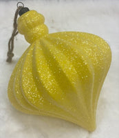 
              Yellow Glitter Onion Ornament
            