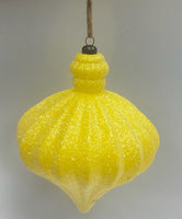 
              Yellow Glitter Onion Ornament
            