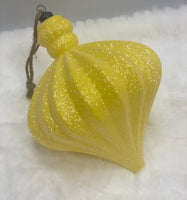 
              Yellow Glitter Onion Ornament
            