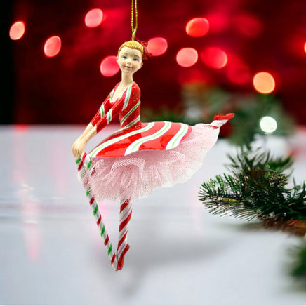 6" Peppermint Ballerina Ornament