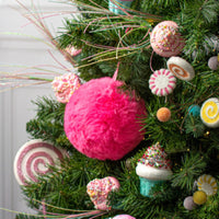 
              6" Hot Pink Faux Fur Ornament
            