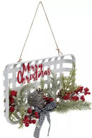 
              Merry Christmas Basket Wall Decor
            