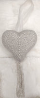 
              White Beaded Heart Decor
            