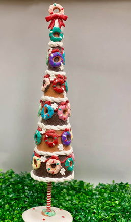 21" Gingerbread Donut Tree