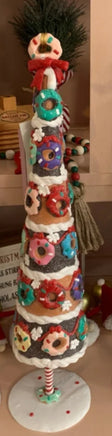 21" Gingerbread Donut Tree