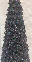 
              Black and Iridescent Light Up Cone Tree
            