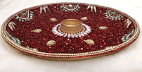 
              Red Jeweled & Beaded Candle Holder
            