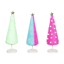 12" Fabric Punch Needle Tree- (Set Of 3)