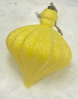 
              Yellow Glitter Onion Ornament
            