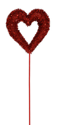 Glitter Heart Foam Picks