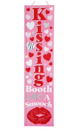 Kissing Booth Hanging Sign