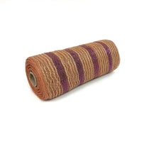 
              10" Purple Metallic Stripes Burlap Mesh
            