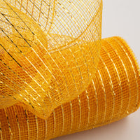 
              10" Metallic Bright Gold Poly Deco Mesh
            