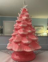 
              Pink LED Shatterproof Tree
            