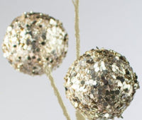 
              16" Champagne Glitter Ball Pick
            