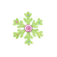 
              12" Green Glitter Iridescent Snowflake
            